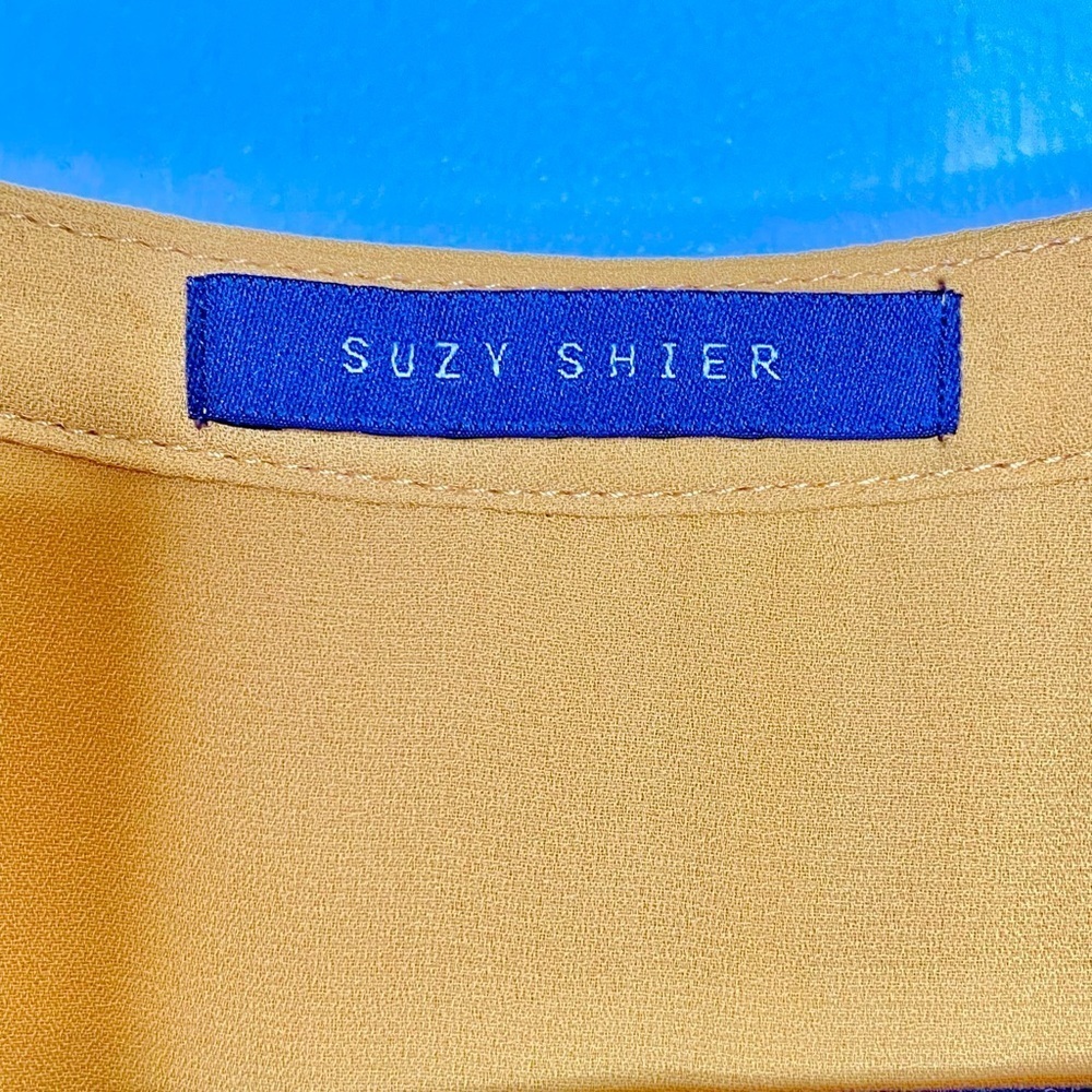 Suzy Shier Long Sleeve Yellow Mustard Size L Polyester Light & Classy Pre-Loved - Picture 3 of 15